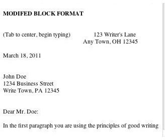 Business Letter Format Example On Letterhead