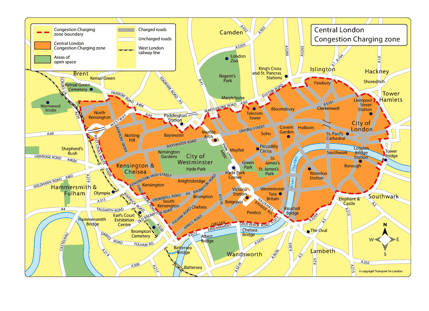 Central London Postcode Map