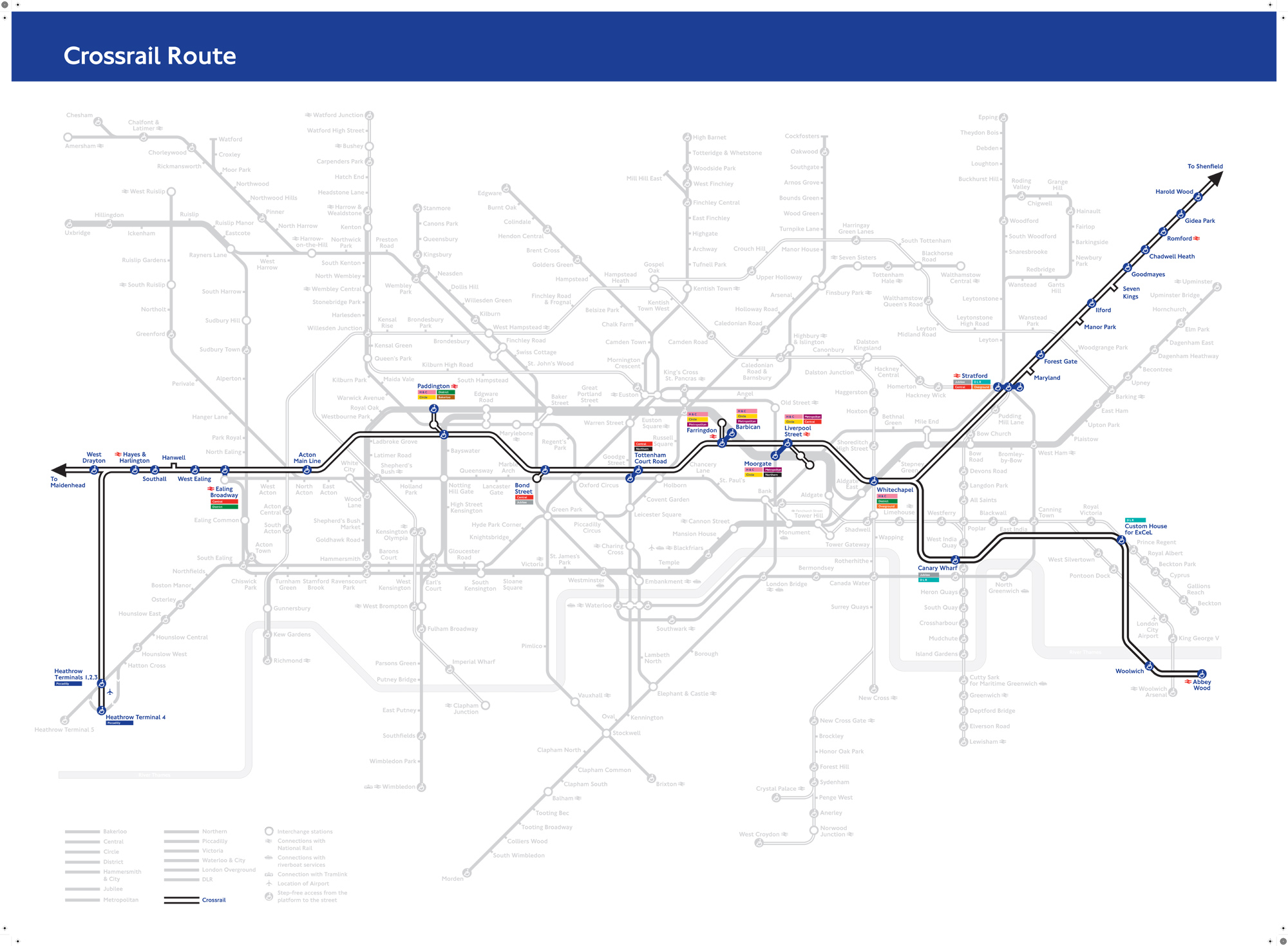Central London Tube Map Stations