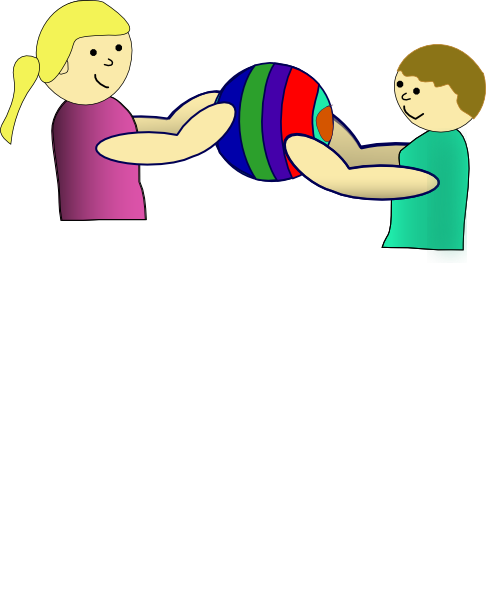 Children Playing Together Clipart