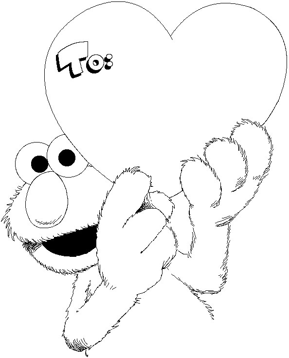 Cookie Monster And Elmo Coloring Pages
