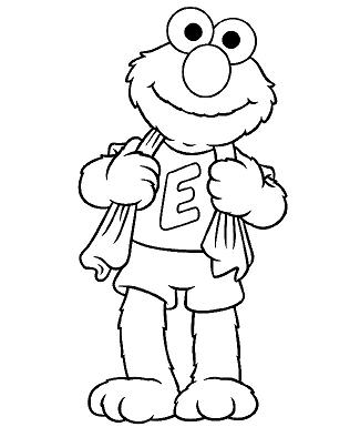 Cookie Monster And Elmo Coloring Pages