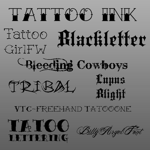 Cool Lettering Fonts For Tattoos