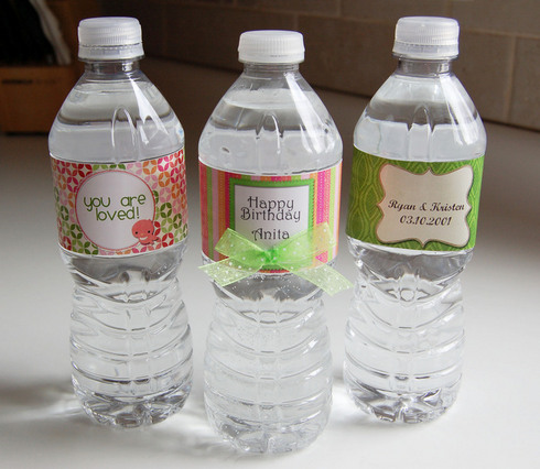 Custom Water Bottle Labels Template