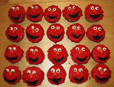 Elmo Cupcakes