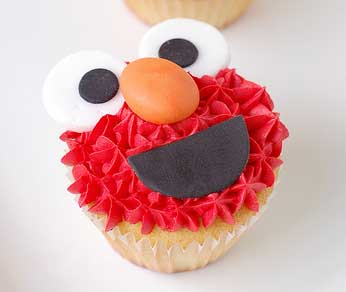 Elmo Cupcakes Decorating
