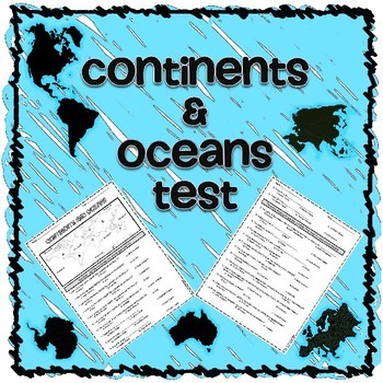 Fill In The Blank World Map Continents And Oceans