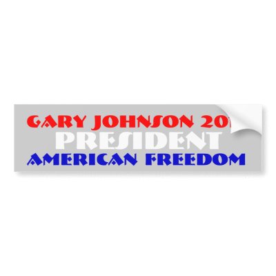 Gary Johnson For President Bumper Sticker