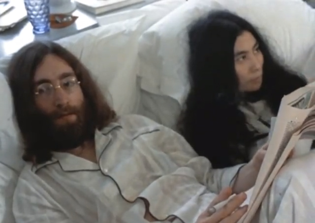 John Lennon And Yoko Ono Bed In