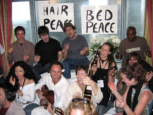 John Lennon And Yoko Ono Bed In