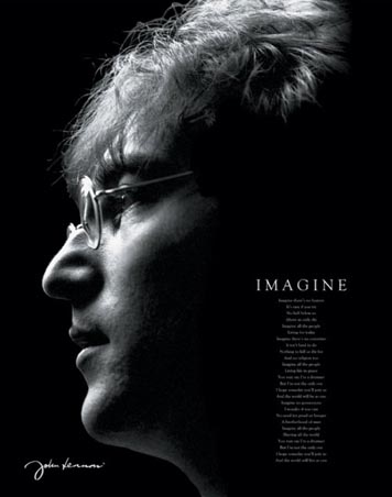 John Lennon Imagine Lyrics Poster