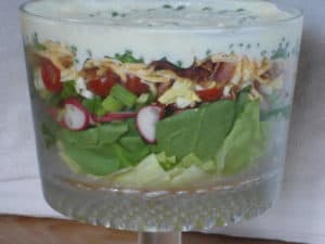 Layered Lettuce Salad With Peas