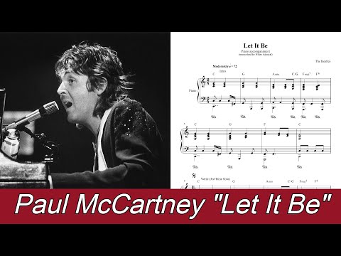 Let It Be The Beatles Piano Sheet Music