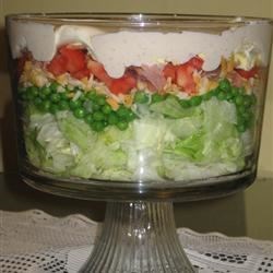 Recipe For Layered Lettuce Salad With Peas