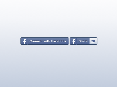 Signup With Facebook Button Psd