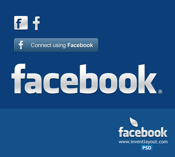 Signup With Facebook Button Psd