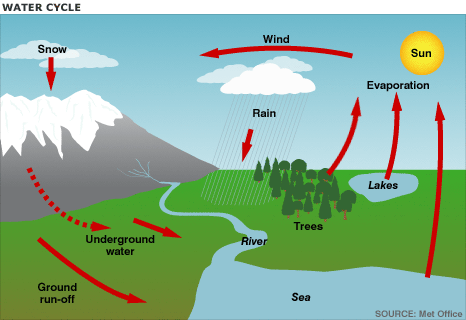 Simple Diagram Of The Water Cycle For Kids