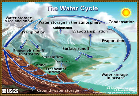 Simple Water Cycle Diagram For Kids