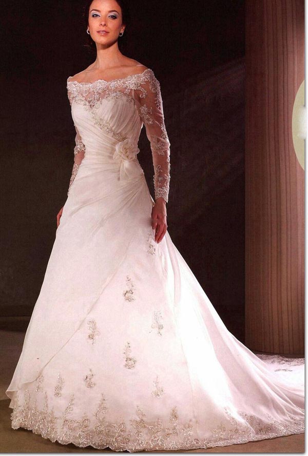 Simple Wedding Dresses Lace Sleeves