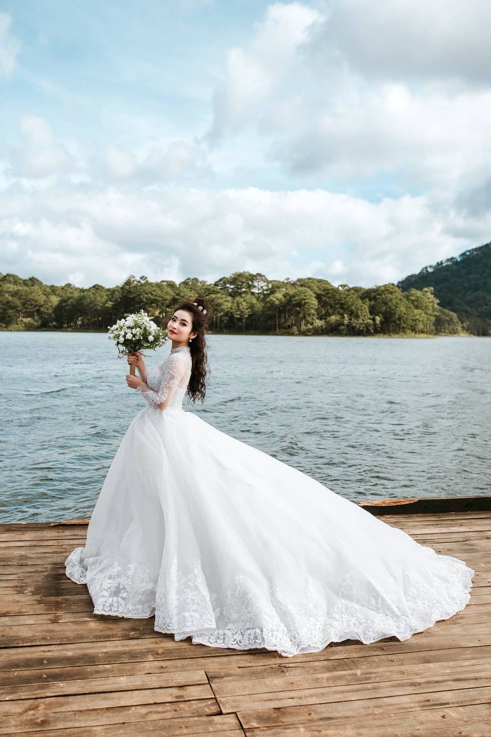 Simple Wedding Dresses Lace Sleeves