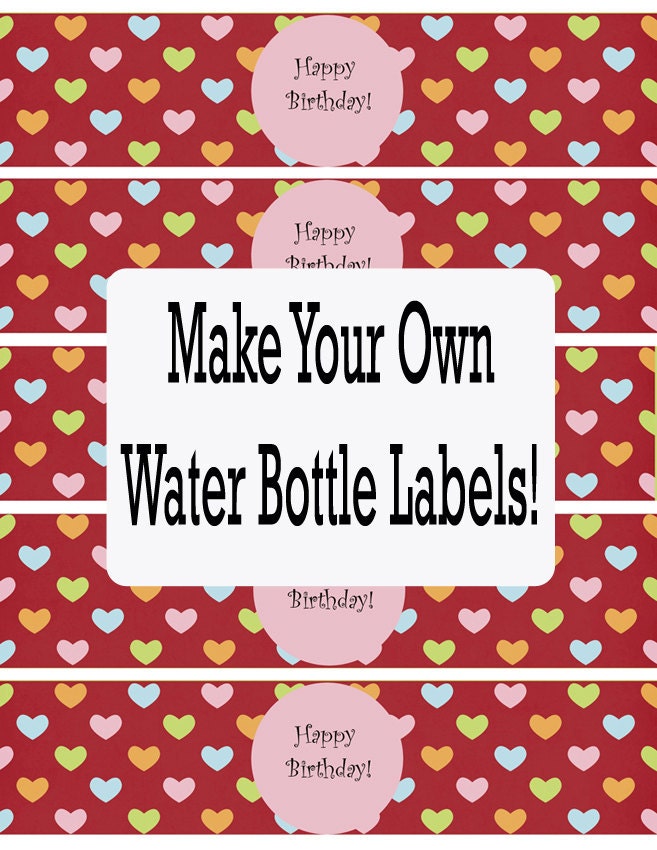 Water Bottle Labels Baby Shower Template