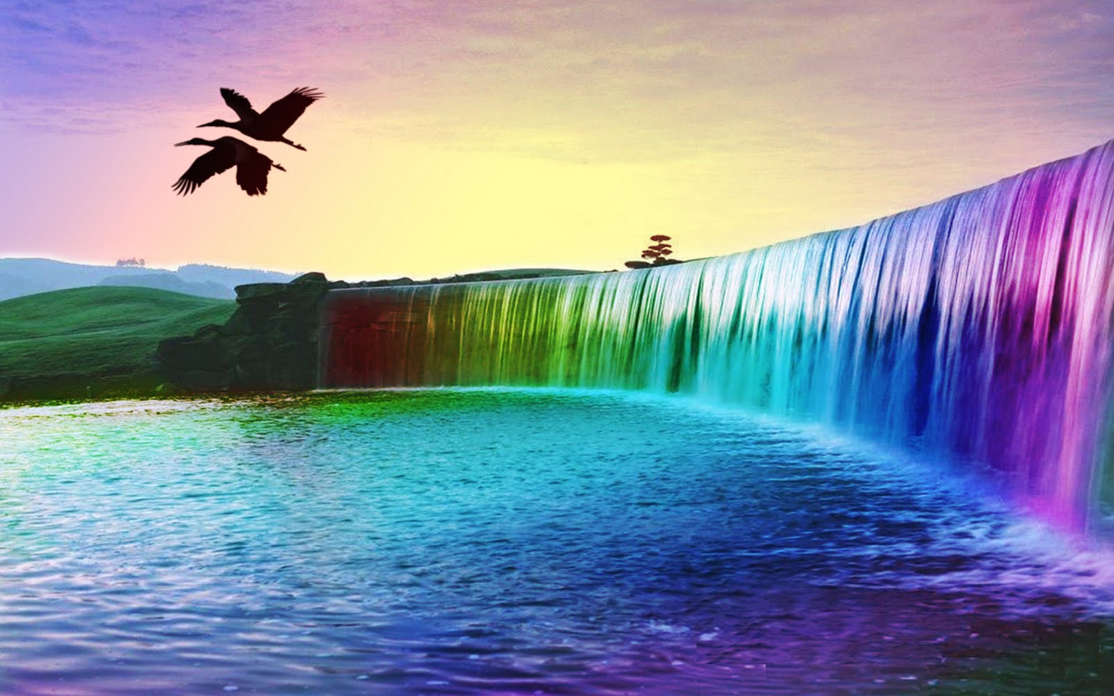 Waterfall Background Animated