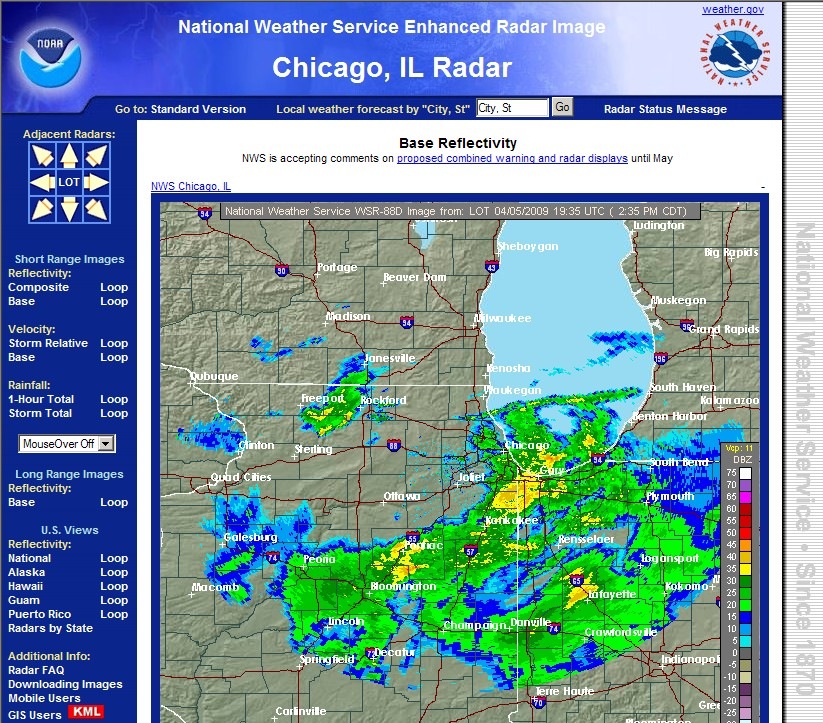 Weather Chicago Radar Loop
