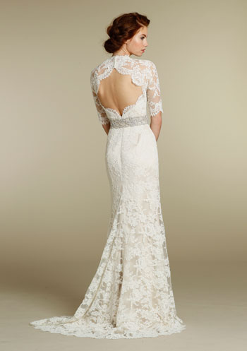 Wedding Dresses Lace Sleeves Open Back