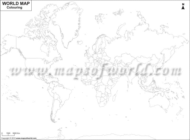 World Map Blank For Children