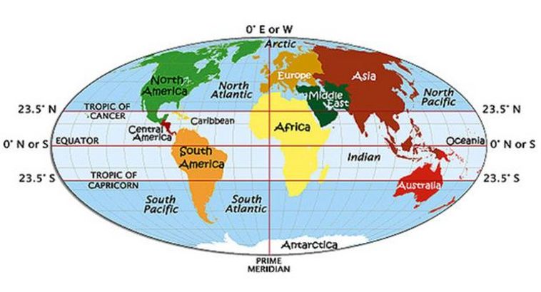World Map Continents And Oceans Quiz