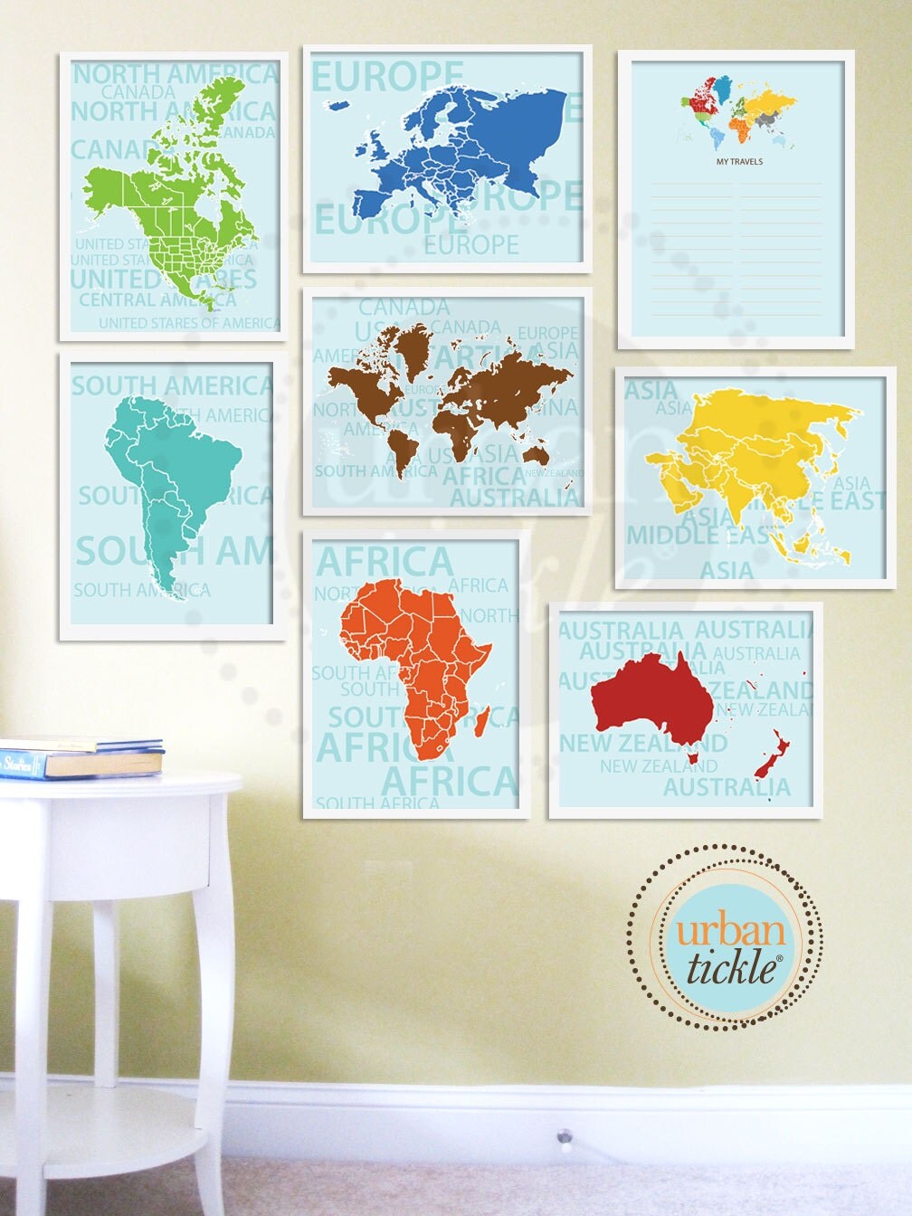 World Map Continents For Kids