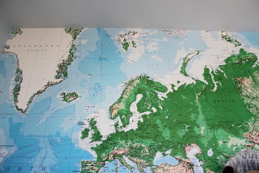 World Map Wallpaper For Kids Rooms