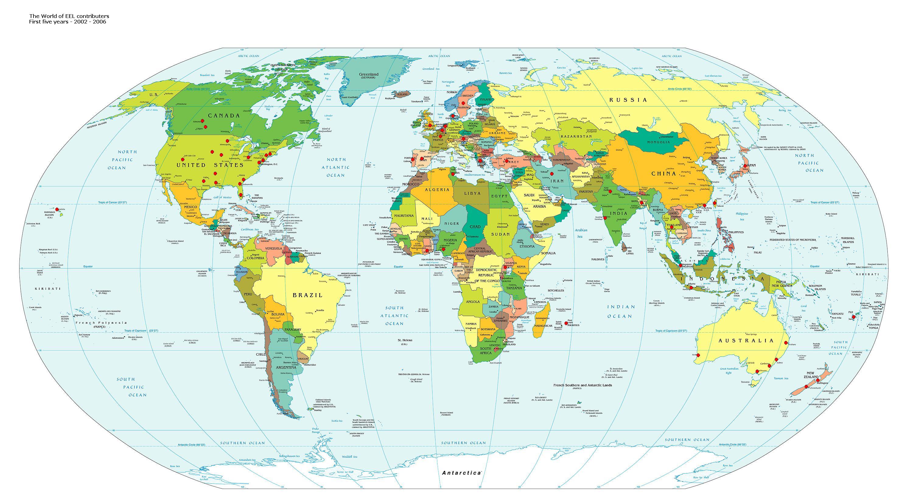 World Map With Countries Names Pdf
