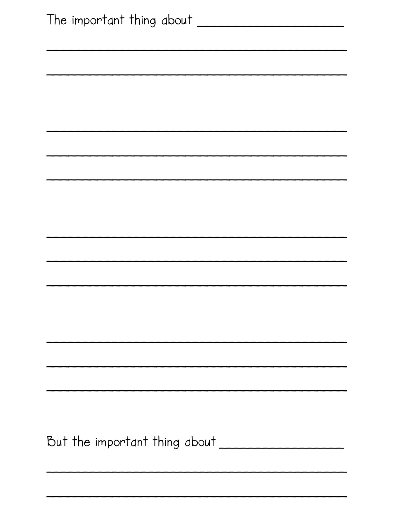 Writing Letter Template For Kids Printable