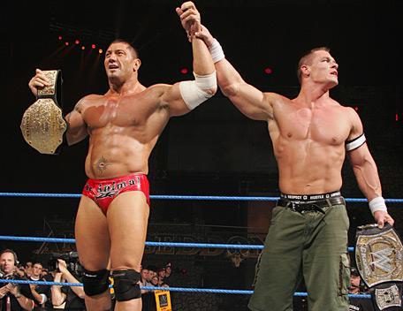 Wwe John Cena And Batista Vs Tag Team Champions